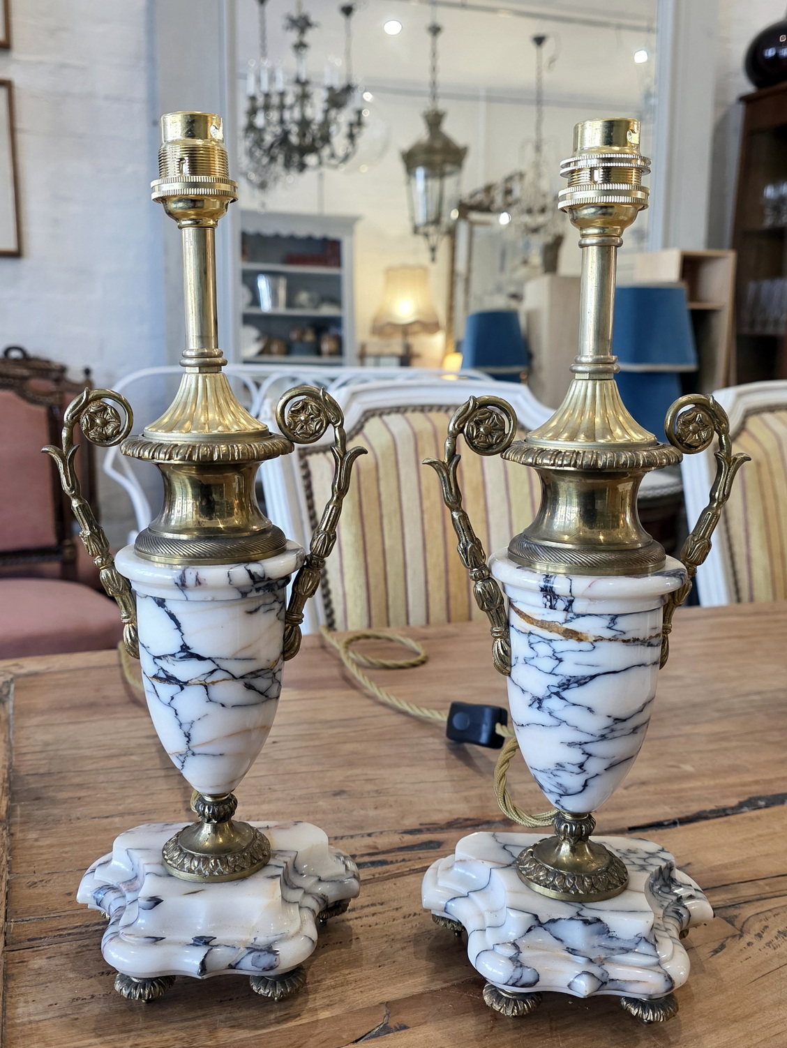A pair of Louis XVI Table Lamps
